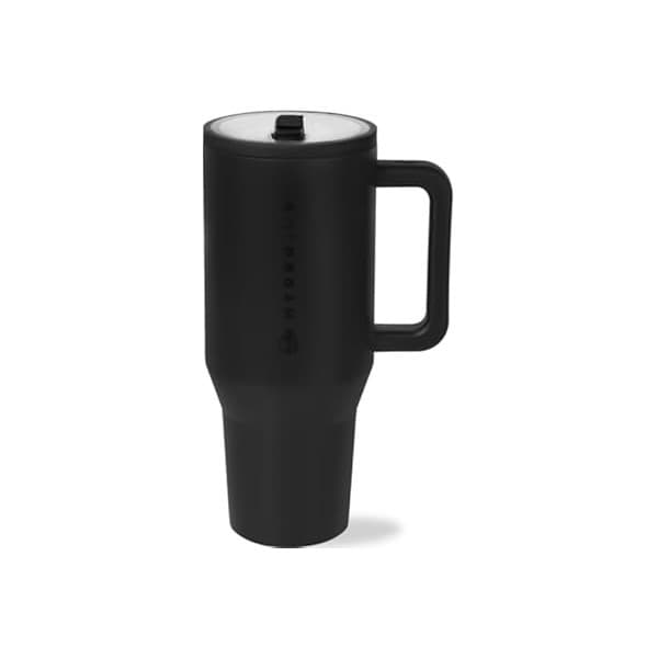 Best Amazon Buy Under: HydroJug Traveler - 32 oz Water Bottle with Handle & Flip Straw - Fits in Cup Holder, Leak Resistant Tumbler-Reusable Insulated Stainless Steel & Rubber Base - Gifts for Women & Men, Black