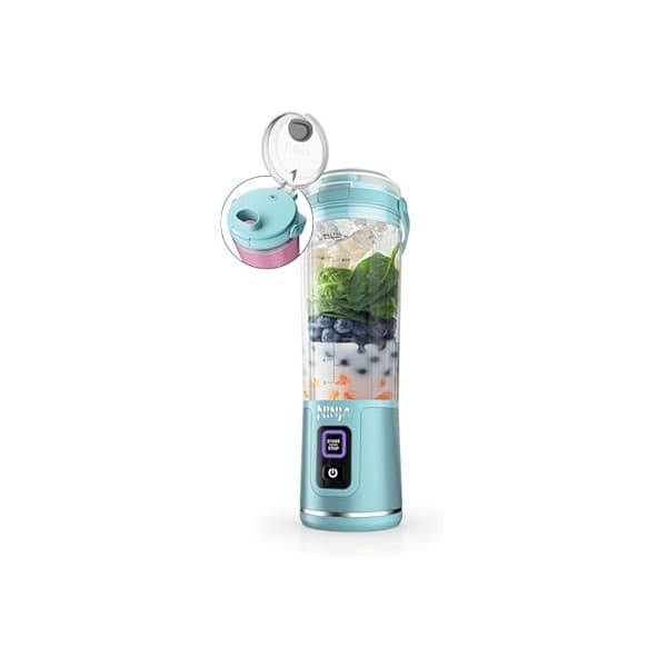 Back in Stock Alert: Ninja Blast Portable Blender, Cordless, 18oz. Vessel, Personal Blender For-Shakes and Smoothies, BPA Free, Leakproof-Lid and Sip Spout, USB-C Rechargeable, Dishwasher Safe Parts, Tinted Aqua, BC151AQ