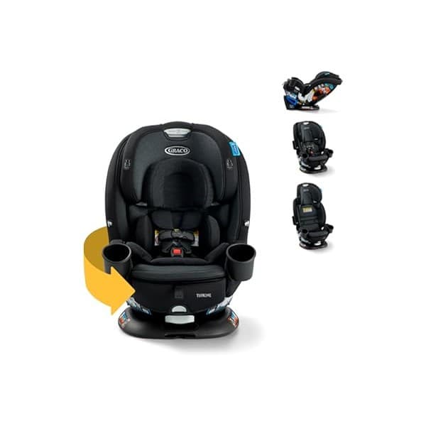 Hidden Gem Find: Graco Turn2Me 3-in-1 Rotating Convertible Car Seat, Cambridge, Rear-Facing Rotation Only, Forward-Facing Mode, Highback Booster Up to 100 lbs, Adjustable Headrest & Harness, Steel Reinforced Frame