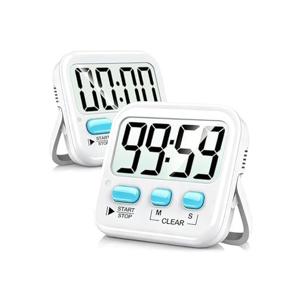 Upgrade Your Life With This: Antonki 2 Pack Digital Timer for Kids, Magnetic Countdown Kitchen Timers for Cooking, Egg, Classroom, Teacher, Exercise, Study, Oven - Battery Included