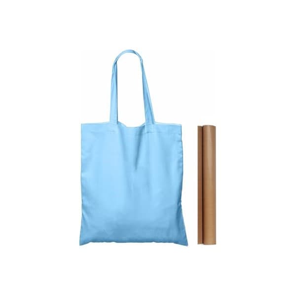Back in Stock Alert: NPBAG 1 Pack 15'' X 16'' Baby Blue Cotton Tote Bag, Lightweight Blank Bulk Cloth Bag with 1pc of PTFE Teflon Sheet