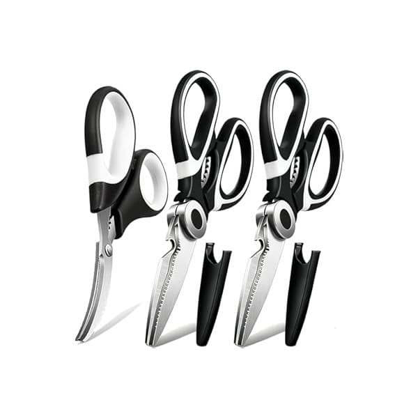 Deal Alert! OMDAR Kitchen Scissors 3-Pack: Your Secret Weapon for Effortless Meal Prep & Summer Cooking!