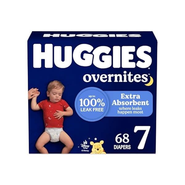 Is It Worth Buying: Huggies Size 7 Overnites Baby Diapers: Overnight Diapers, Size 7 (41+ lbs), 68 Ct (2 Packs of 34), Packaging May Vary