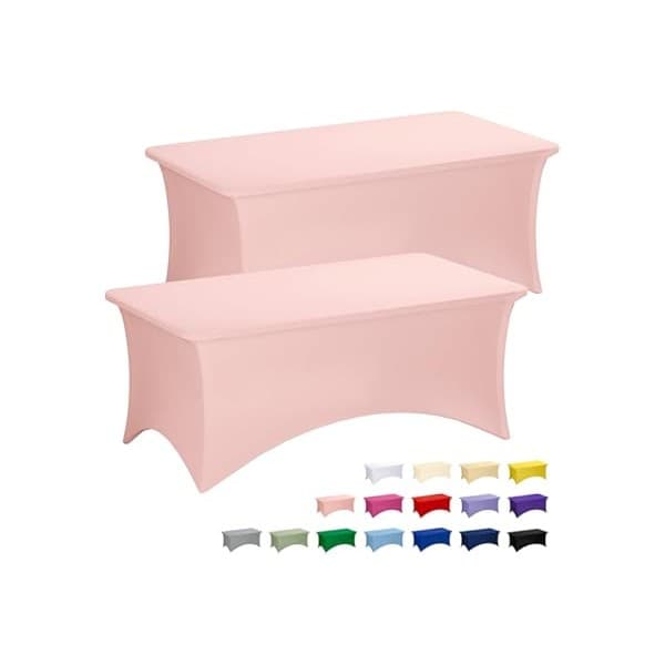 Deal Alert! Spill-Proof Baby Pink Fitted Tablecloths: The Secret to Stress-Free Family Parties & Mother's Day!