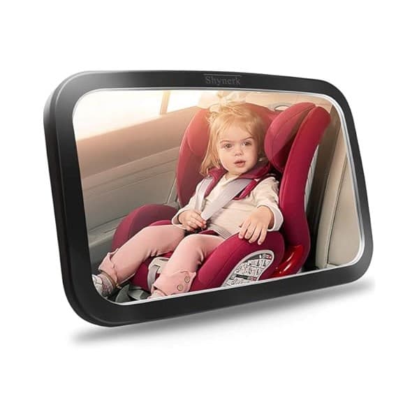 Limited Time Deal: Shynerk Baby Car Mirror, Safety Car Seat Mirror for Rear Facing Infant with Wide Crystal Clear View, Shatterproof, 360° Rotation, Crash Tested and Certified