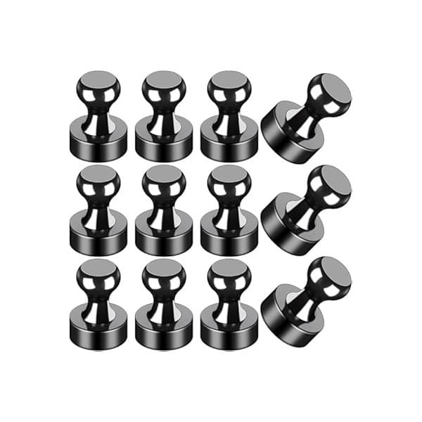 We Are Obsessed With This: LOVIMAG Fridge Magnets 12Pcs Refrigerator Whiteboard Small Strong Magnet Classroom Kitchen Accessories Decorative Locker Set Decor Must Haves Office Calendar Refrigerador Magnetic Cute Crafts Black
