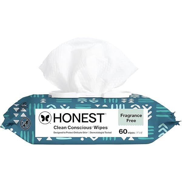 This Solves the Problem: The Honest Company Hypoallergenic Multi-Use Baby Wipes for Sensitive Baby Skin, Balance Blues, 60 Count