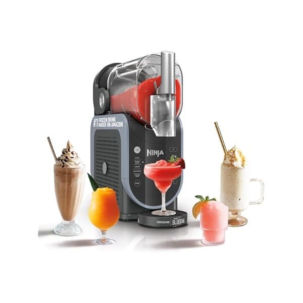 We Are Obsessed With This: Ninja SLUSHi with RapidChill Technology, 88 oz. Frozen Drink & Slushie Machine, 5 Preset Programs, Margaritas, Frappés, and More, Premium Accents, Black, FS301