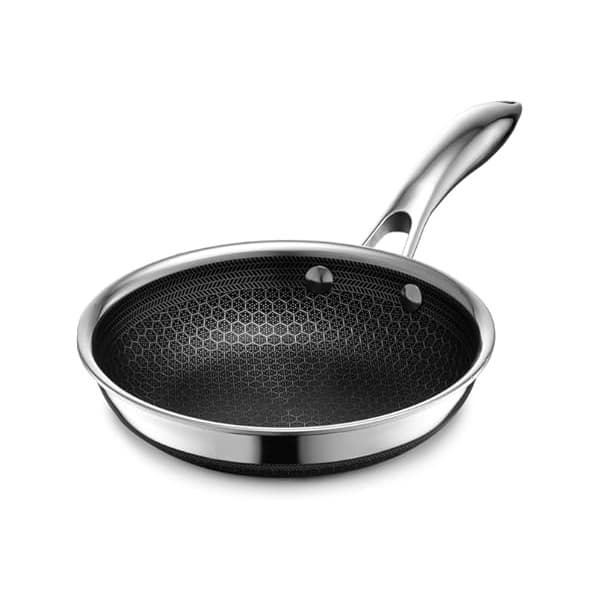 Hidden Gem Find: HexClad Hybrid Nonstick 7-Inch Frying Pan, Stay-Cool Handle, Dishwasher-Friendly, Oven-Safe Up to 900°F, Induction Ready, Compatible with All Cooktops