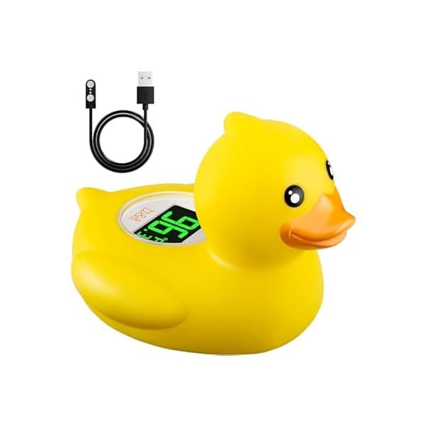Mom's Pick of the Week: b&h Baby Bath Thermometer - USB Rechargeable, Instant & Accurate Temperature Readings, Waterproof, Digital Water Temperature Monitor for Newborns & Toddlers (Classic Charging Duck)