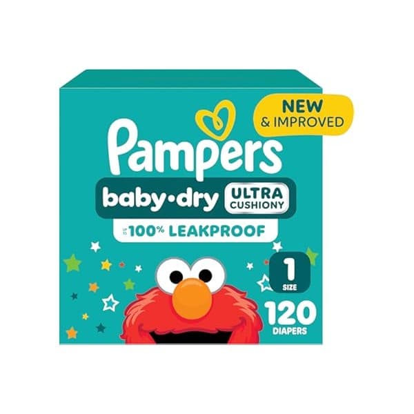Amazon Deal Alert: Pampers Diapers - Baby Dry - Size 1, 120 Count, Absorbent Disposable Infant Diaper (Packaging May Vary)