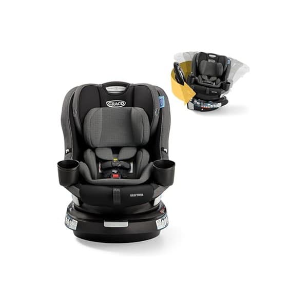 We Are Obsessed With This: Graco EasyTurn 360 2-in-1 Rotating Convertible Car Seat, 360 Degree Rotating Infant to Toddler Rotating Car Seat, 2 Modes Rear and Forward Facing, Slim Design, Cyran