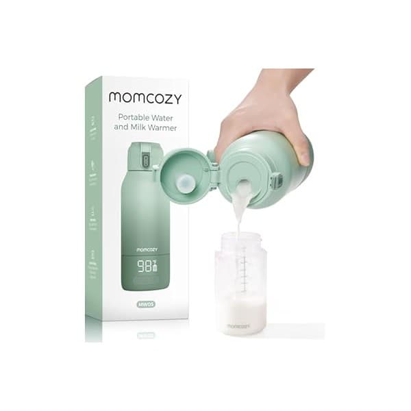 Price Drop: Momcozy Portable Bottle Warmer for Travel – Dual Heating Modes for Breast Milk & Water, Portable Milk Warmer with Fast Heating & Long Battery Life, 17 Ounces Large Capacity to Meet Your All-Day Needs