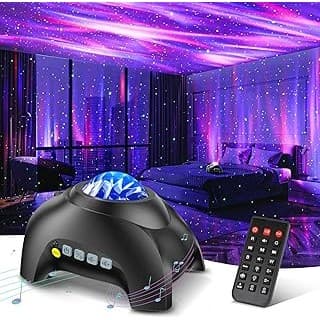 Amazon Deal Alert: Northern Galaxy Light Aurora Projector with 33 Light Effects, LED Star Projector for Bedroom Nebula Lamp, Remote Control, White Noises, Bluetooth Speaker for Parties