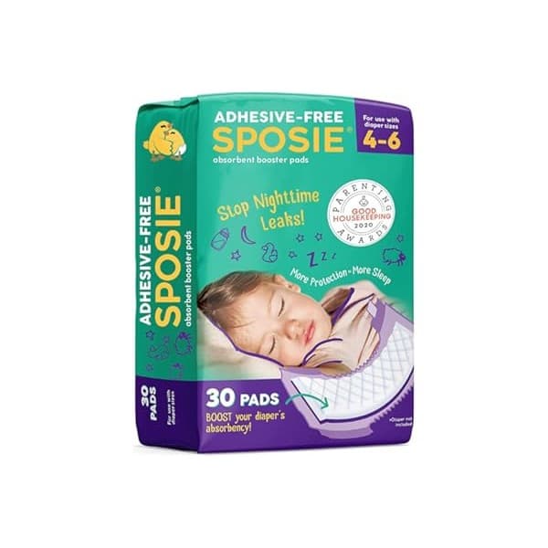 This Solves the Problem: Sposie Diaper Booster Pads, Size 4-6, 30 Count - Hypoallergenic, Dermatologist and Pediatrician Tested, Fragrance, Latex, Chemical and Cruelty-Free, Made in USA
