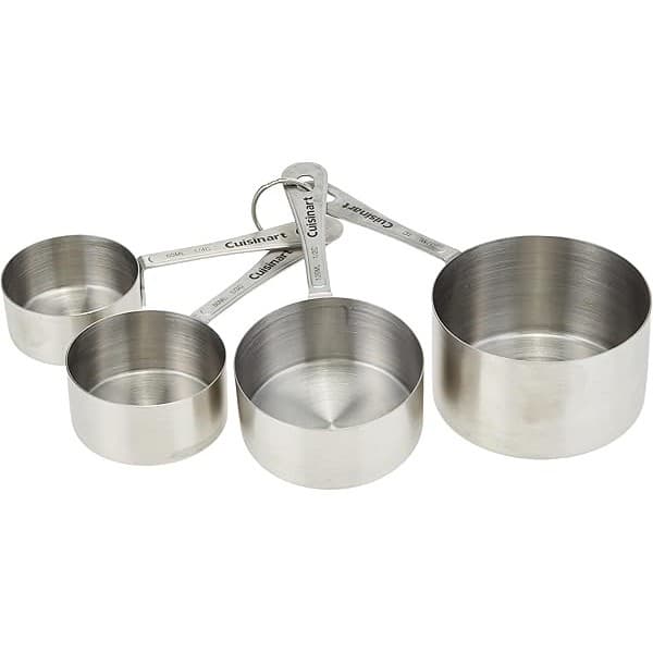 Price Drop: Cuisinart Mesh Strainers, 3 Count Set, CTG-00-3MS & CTG-00-SMP Stainless Steel Measuring Spoons, Set of 4 & CTG-00-SMC Measuring Cups, Set of 4, Silver