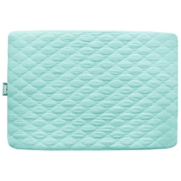 Budget Find You Need: Waterproof Sheet for Pack n Play Quilted, Playard Sheet Protector 39" X 27" fits for Baby Foldable and Playard Mattress, Portable Mini Crib, Aqua