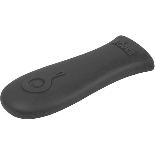 This Solves the Problem: Lodge Silicone Hot Handle Holder - Dishwasher Safe Hot Handle Holder Designed for Lodge Cast Iron Skillets 9 Inches+ w/Keyhole Handle - Reusable Heat Protection Up to 500° - Black