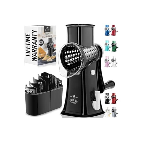 Effortless Meal Prep: Zulay Kitchen Rotary Cheese Grater Deal for Moms!