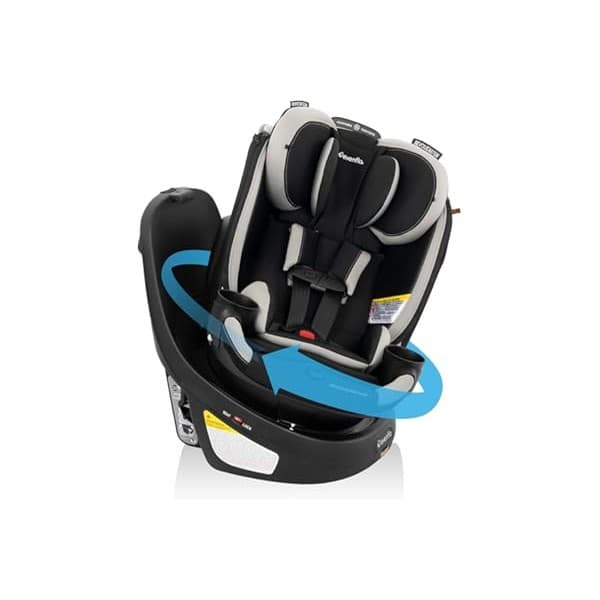 Perfect Gift Idea: Evenflo Revolve360 Slim 2-in-1 Rotational Car Seat with Quick Clean Cover (Salem Black)