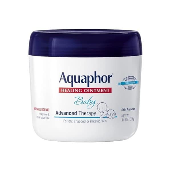 New Mom Must-Have: Aquaphor Baby Healing Ointment Advanced Therapy Skin Protectant for Chapped or Dry Skin, Drool Rash and Diaper Rash Ointment, 14 Oz Jar