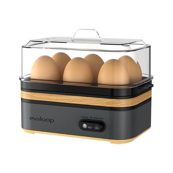 We Are Obsessed With This: Evoloop Rapid Egg Cooker Electric 6 Eggs Capacity, Soft, Medium, Hard Boiled, Poacher, Omelet Maker Egg Poacher With Auto Shut-Off, BPA Free
