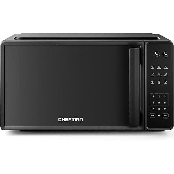 We Are Obsessed With This: Chefman Countertop Microwave Oven 0.7 Cu. Ft., 700 Watts with 10 Power Levels, 6 Cooking Presets with One-Touch Express Cook, Eco Mode, Child Safety Lock, & Mute Button - Black