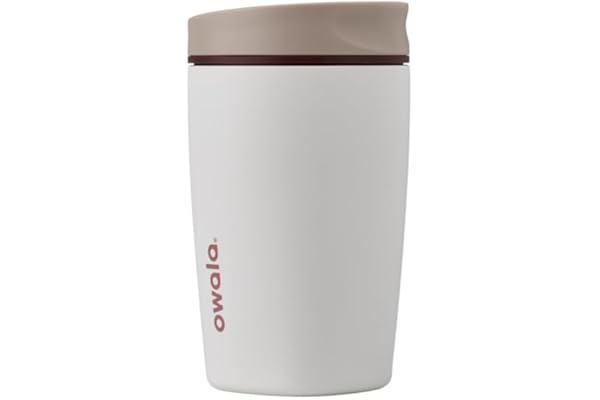 Hidden Gem Find: Owala SmoothSip Slider Insulated Stainless Steel Coffee Tumbler, Reusable Iced Coffee Cup, Hot Coffee Travel Mug, BPA Free 12 oz, Vanilla Bean