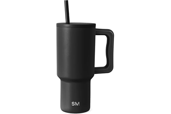 Best Amazon Buy Under: Simple Modern 30 oz Trek Tumbler with Handle and Straw Lid | Cup Holder Friendly Insulated Stainless Steel Travel Mug | Midnight Black