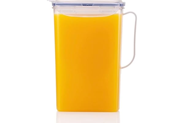 Baby Shower Gift Idea: LocknLock Aqua Fridge Door Water Jug | Clear Pitcher | BPA Free Plastic Pitcher with Lid | 2 Quart Pitcher with Lid for Water, Juice, Tea & More Beverages, Clear