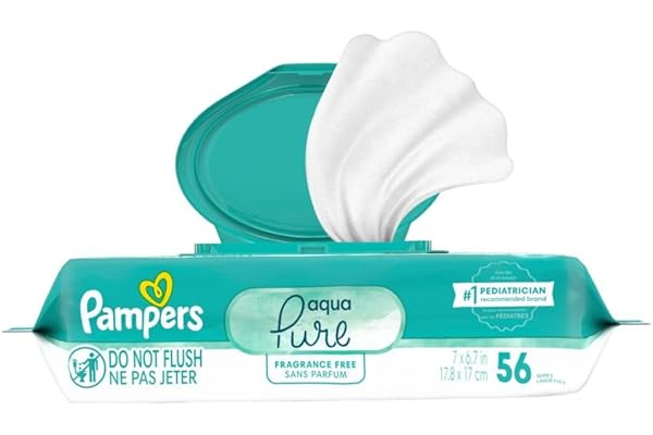 Baby Shower Gift Idea: pampers aqua pure baby wipes 56 ct OLD