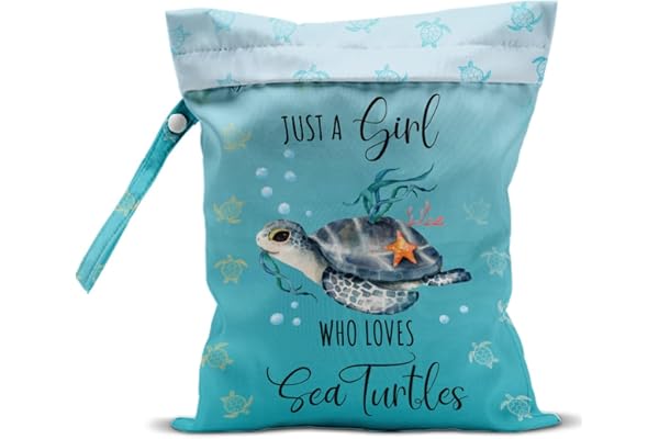 Kitchen Hack Alert: zcyxuuw Waterproof Wet Bag for Swimsuit, Travel Beach Wet Dry Bag, Hidden Zipper Reusable Baby turtle Wet Bags, for Travel Beach Wet Swimsuits Toiletries Diapers Dirty Gym Clothes Laundry Bag