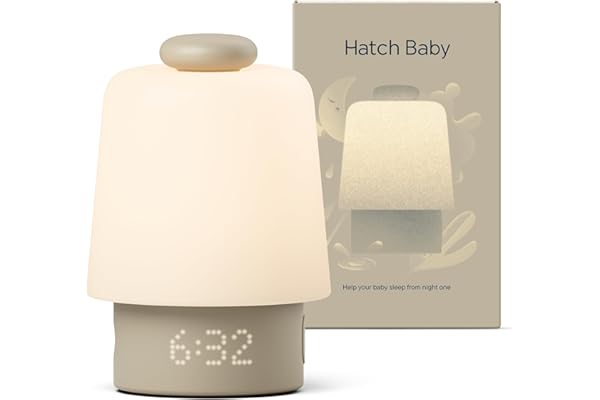 Limited Time Deal: Hatch Baby Sound Machine, Night Light (Greige) | Sleep Support | Registry Essential, Routine Builder, Time-to-Rise Alarm Clock, White Noise, Nursery Stories, Toddler Kids (Wi-Fi)