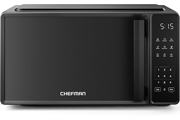 We Are Obsessed With This: Chefman Countertop Microwave Oven 0.7 Cu. Ft., 700 Watts with 10 Power Levels, 6 Cooking Presets with One-Touch Express Cook, Eco Mode, Child Safety Lock, & Mute Button - Black