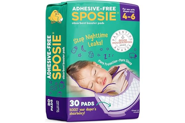 This Solves the Problem: Sposie Diaper Booster Pads, Size 4-6, 30 Count - Hypoallergenic, Dermatologist and Pediatrician Tested, Fragrance, Latex, Chemical and Cruelty-Free, Made in USA
