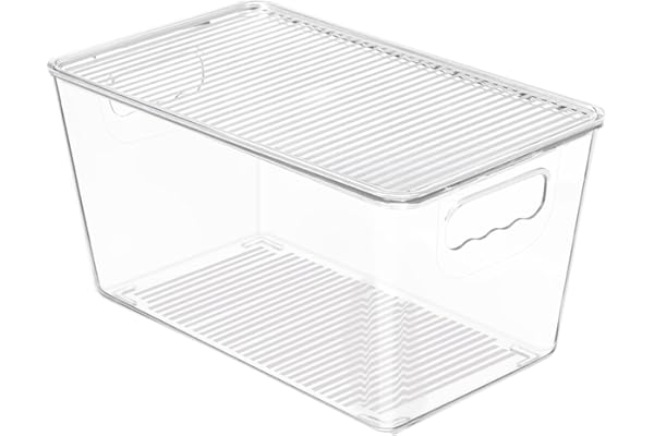 Mom Hack Alert! Vtopmart Clear Stackable Bins: An Amazon Deal for Organized Moms!