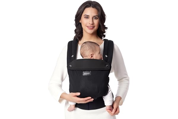 We Are Obsessed With This: Momcozy Breathable Mesh Baby Carrier, Ergonomic and Lightweight Infant Carrier for 7-45lbs with Enhanced Lumbar Support, All Day Comfort for Hands-Free Parenting, Air Mesh-Black