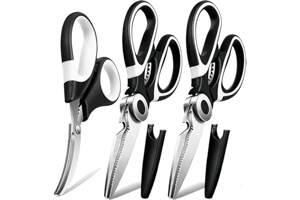 Deal Alert! OMDAR Kitchen Scissors 3-Pack: Your Secret Weapon for Effortless Meal Prep & Summer Cooking!