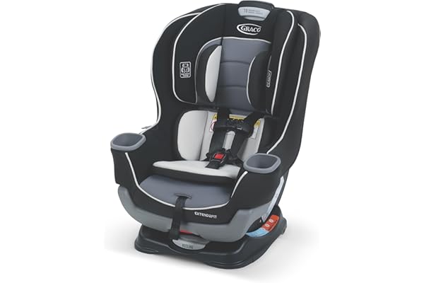 Best Amazon Buy Under: Graco® Extend2Fit Convertible Baby Car Seat, Rear and Forward Facing, Adjustable Extension Panel for Extra Legroom, Gotham