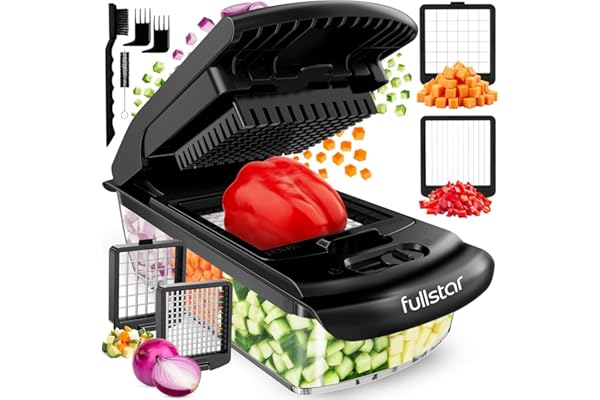 This Solves the Problem: Fullstar The Original Pro Chopper - Vegetable Chopper and Dicer, Food Chopper with Container, Fruit Cutter, Kitchen Gadgets & Gifts, Home Essentials (2 in 1, Black)
