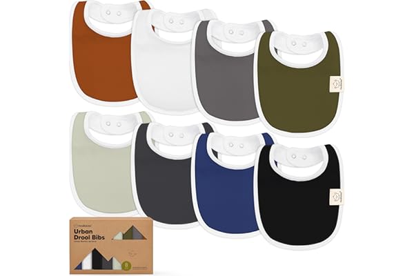 Kitchen Hack Alert: 8-Pack Organic Baby Bibs for Boys, Girls - Soft Cotton Drooling and Teething Bibs for Baby Girl & Boy, Extra Absorbent, Easy To Clean & Put On for Toddler, Newborn, Infant 0-24 Months (Basics)