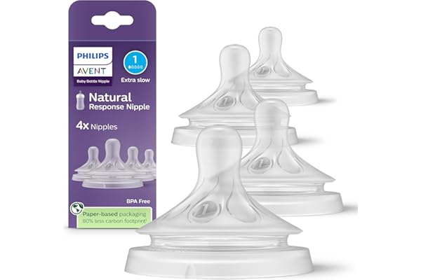 Budget Find You Need: Philips Avent Natural Response Nipples, Extra Slow Flow (Flow 1), 4-Pack, SCY961/44