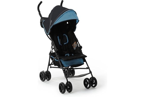 Ingenuity 3D Mini Convenience Stroller – Lightweight Stroller with Compact Fold, Multi-Position Recline, Canopy with Pop Out Sun Visor – Umbrella Stroller for Travel & More, Blue/Black