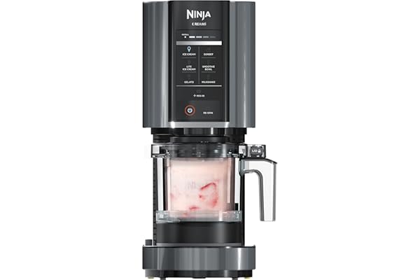Ninja CREAMi Ice Cream Maker | 7-in-1 - IceCream, Gelato, Sorbet, Milkshakes, Mix-ins, Smoothie Bowls & More | Includes (1) Dishwasher Safe 16 oz. Pint with storage lid | Black | NC299AMZ