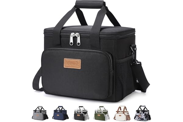 Trending on Amazon: Lifewit Medium Lunch Bag, Insulated Lunch Box, Soft Cooler Cooling Tote for Adult Men Women, Black 12-Can (9L)