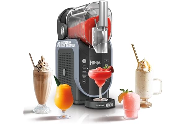 Ninja SLUSHi with RapidChill Technology, 88 oz. Frozen Drink & Slushie Machine, 5 Preset Programs, Margaritas, Frappés, and More, Premium Accents, Black, FS301