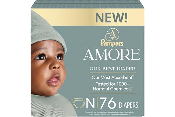 Is It Worth Buying: Pampers Amore, Size 0 (up to 10 lbs), 76 Count, Our Best Diaper – Hypoallergenic & Fragrance Free, Up to 100% Leakproof, Soft as Cashmere