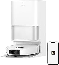 DREAME L40 Ultra Gen 2 Robot Vacuum and Mop with 25,000Pa Suction, Extendable Side Brush and Mop, All-in-One Self-Emptying & Cleaning Dock, Voice & App Control, White