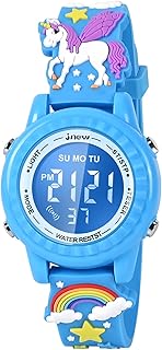 3D Cartoon Waterproof Kids Watches with Alarm - Best Toys Gifts for Girls Age 3-10
