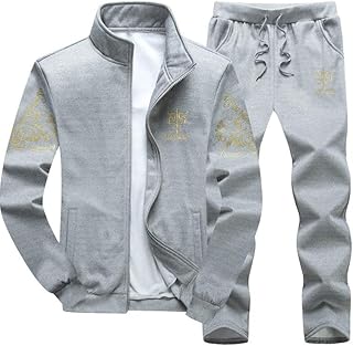 Men's 2 Pieces Tracksuits Running Jogging Sports Suits Athletic Long Sleeve Sweatsuit